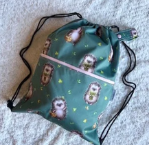 Sac à dos imperméable - Hérissons/vert sauge