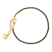 Mini bracelet Tennis - Or et noir