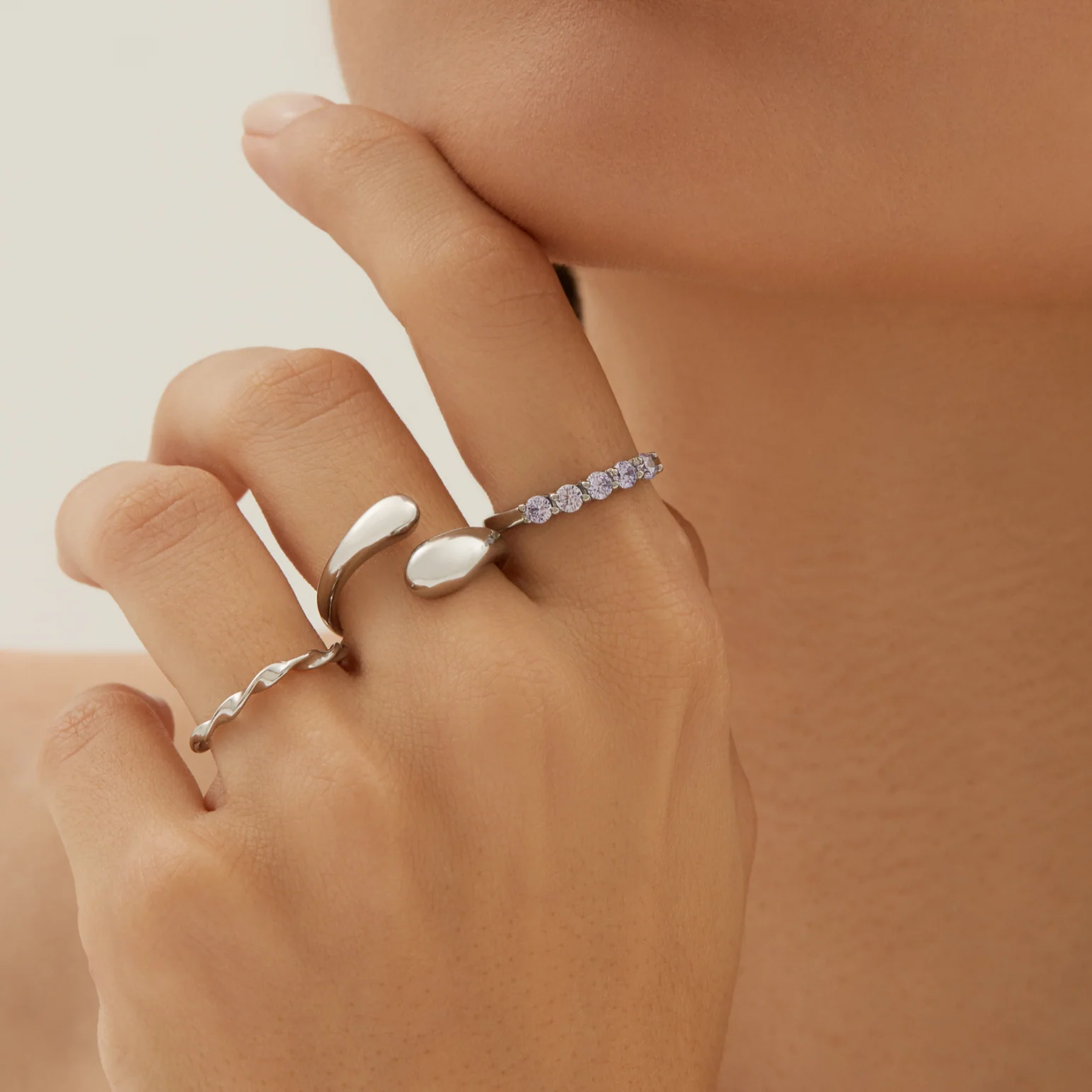 Bague Double Dôme - Argent