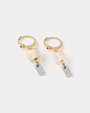 Boucles d'oreilles Cosia - Deux tons - Écume