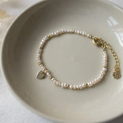 Bracelet Amado Perle blanche - Or