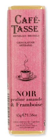 Chocolat noir - Praliné amandes et framboise