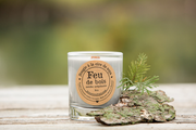 Chandelle de soya avec mèche crépitante - Feu de bois