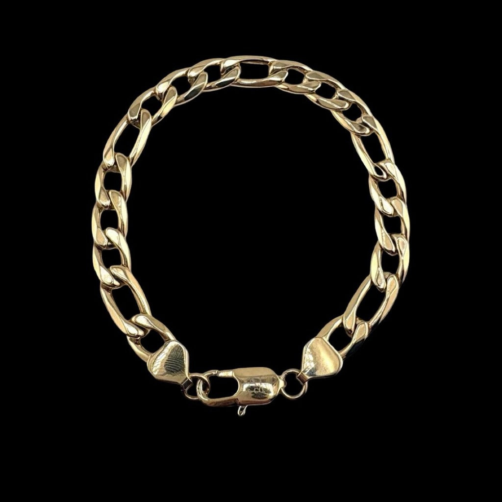 Bracelet Figaro Loyal - Or 14k