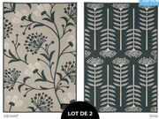 Linges à vaisselle en microfibre (Lot de 2) - Fleurs de velours