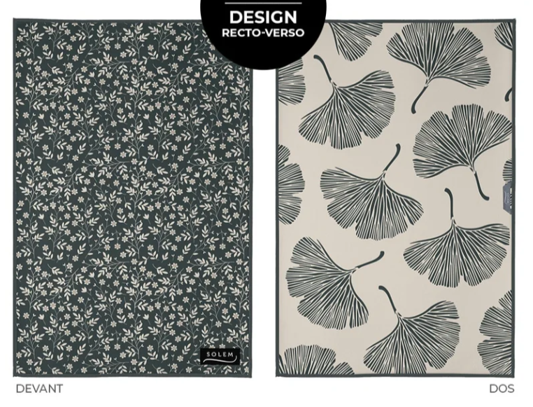 Linges à vaisselle en microfibre (Lot de 2) - Fleurs de velours