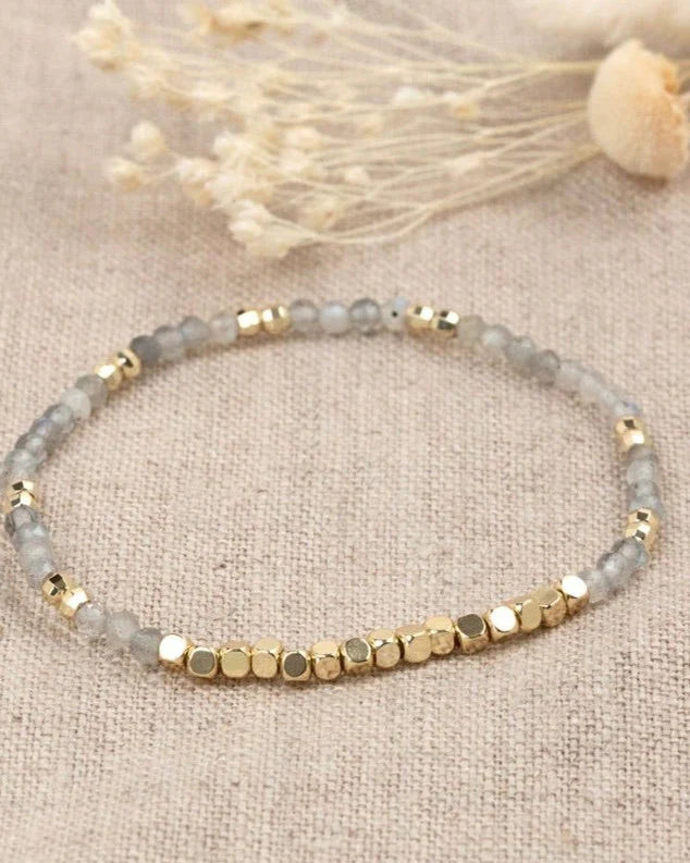 Bracelet Gracey - Or et labradorite