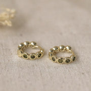 Boucles d'oreilles Hattie moss green - Or