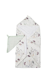 Ensemble serviette à capuchon - Hérissons