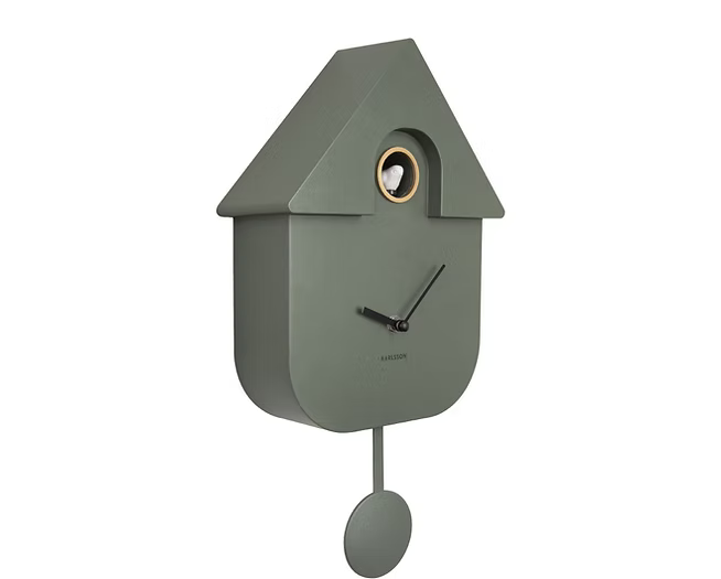 Horloge coucou moderne - Jungle verte