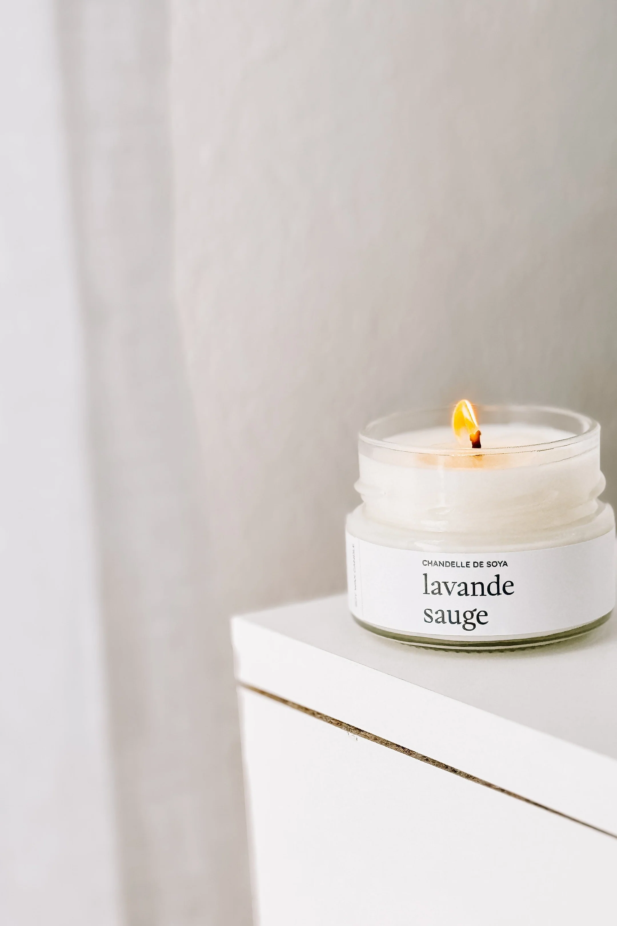 Chandelle de soya - Lavande sauge