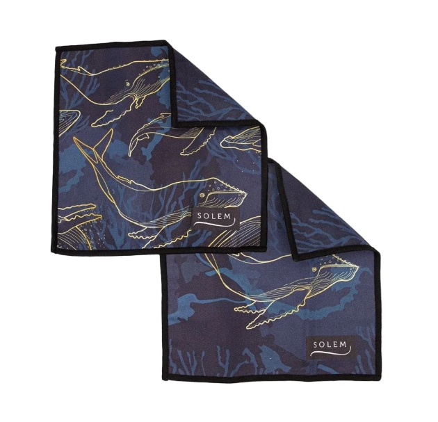 Lingettes à lunettes en microfibre - Marine chic