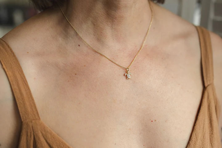 Collier Turtle treasure - Argent