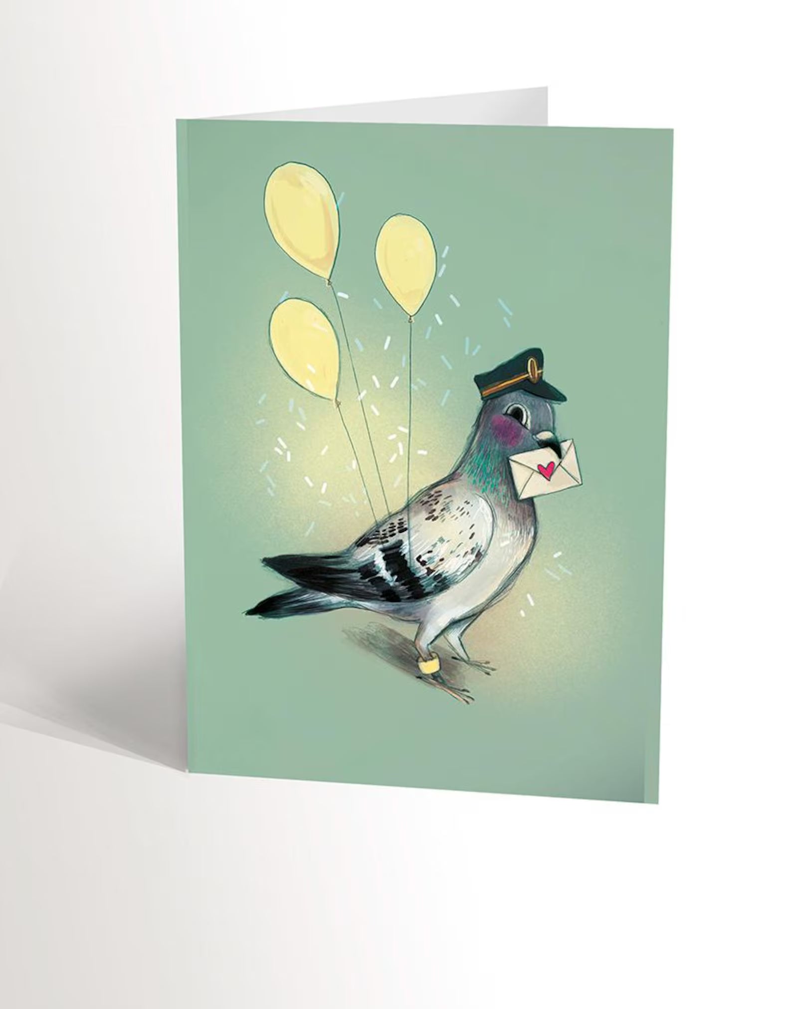 Carte de souhaits - Facteur pigeon