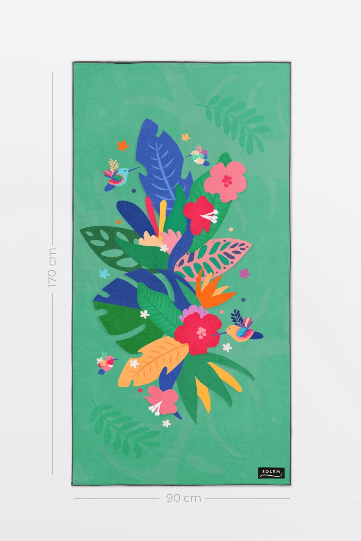 Serviette de plage en microfibre XL - Oiseaux du paradis