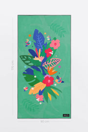 Serviette de plage en microfibre XL - Oiseaux du paradis