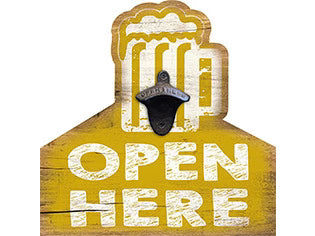Open here bottle opener - Bois