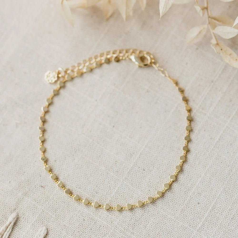 Bracelet de cheville Heart - Or