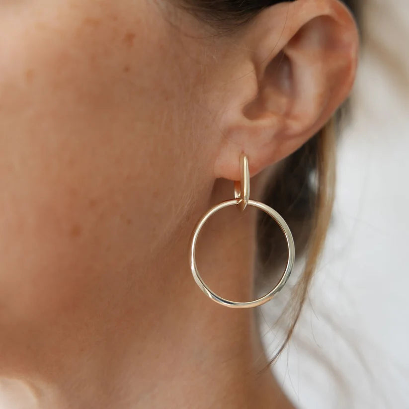Boucles d'oreilles Twofold Circle - Argent