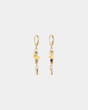 Boucles d'oreilles Elodea - Or - Brun Miel