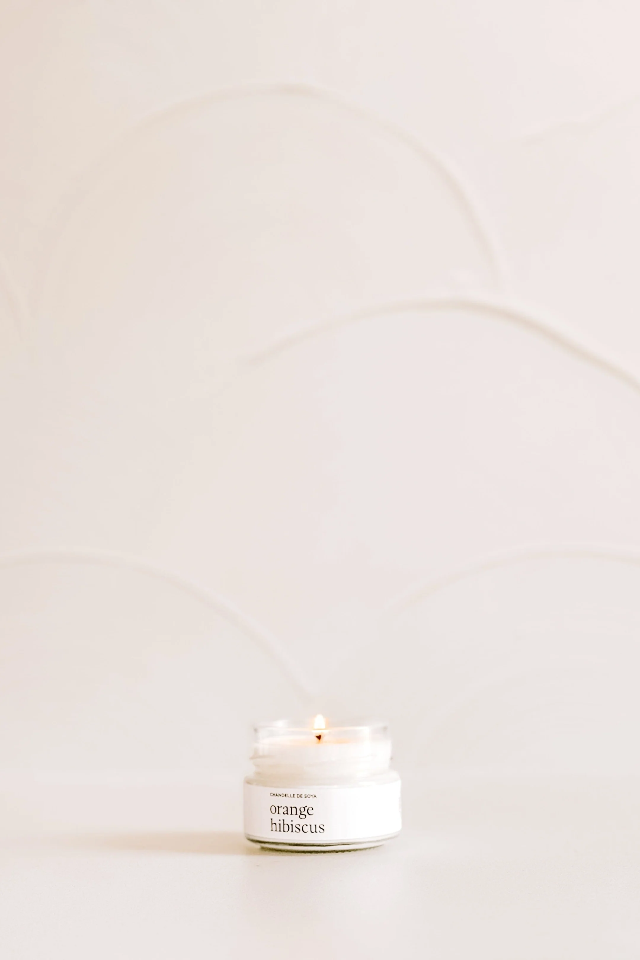 Chandelle de soya - Orange hibiscus