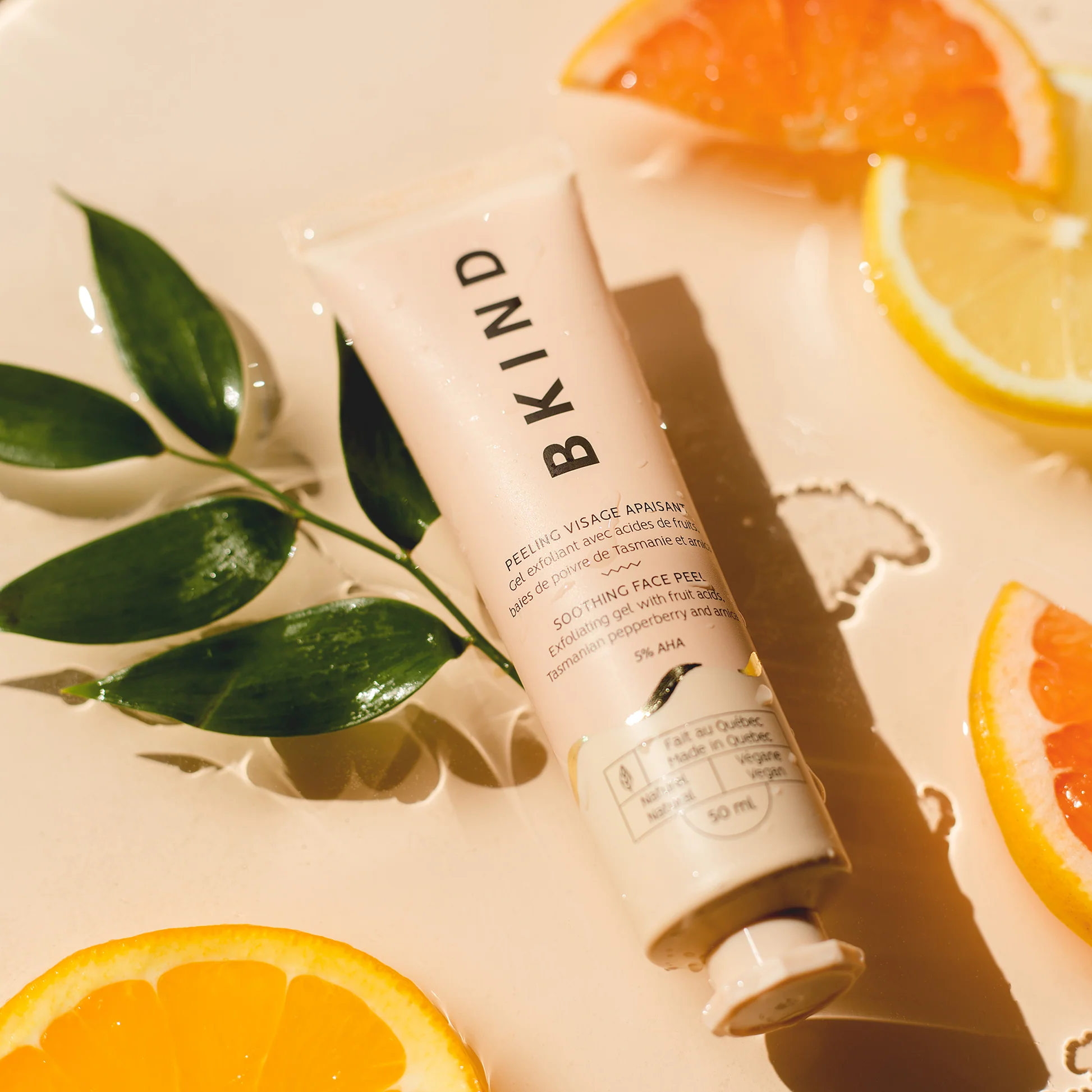 Masque visage exfoliant apaisant avec AHA - Peau sensible