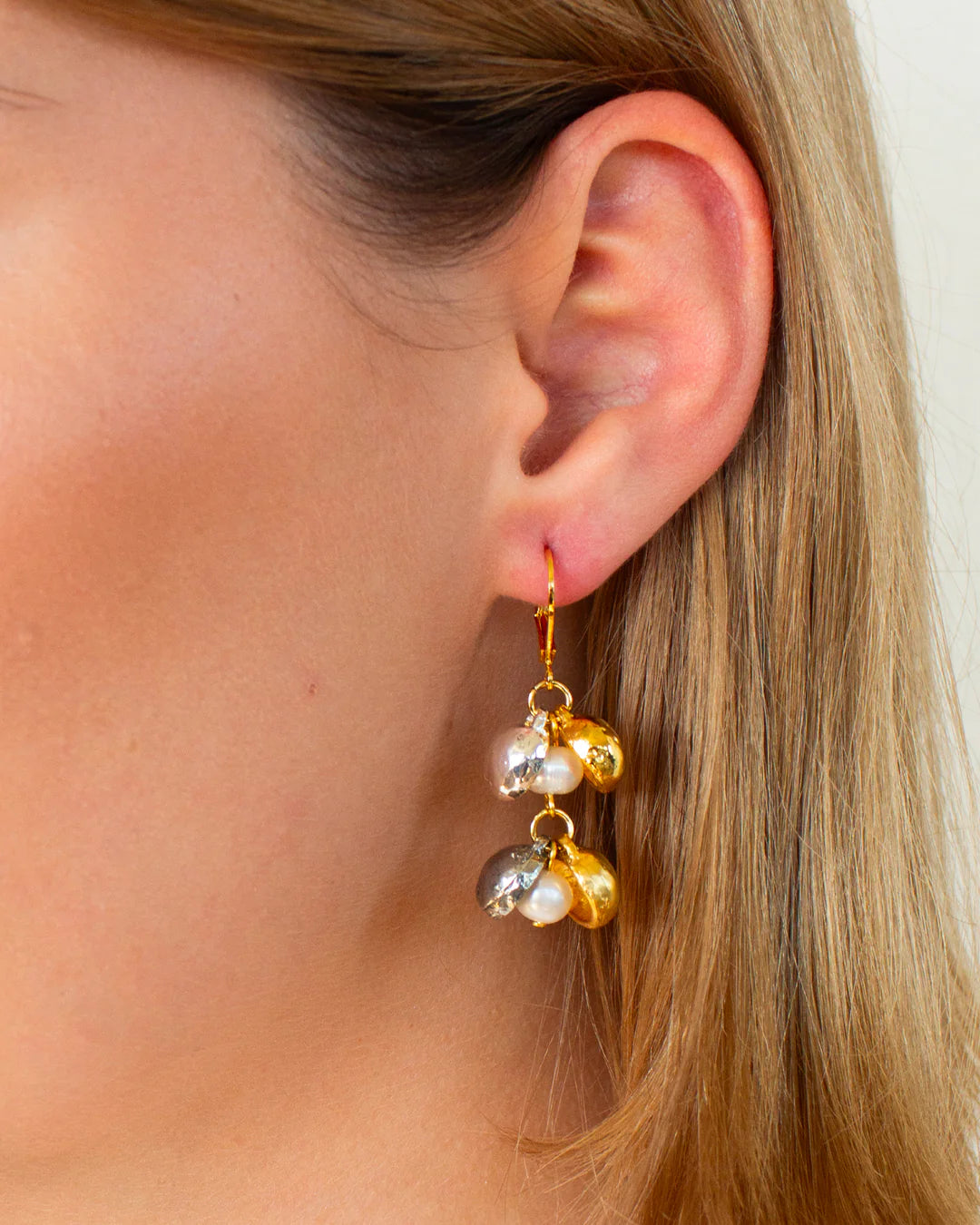 Boucles d'oreilles Pérelle - Or et Argent