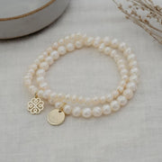 Bracelet Stackem Up Perle blanche - Or