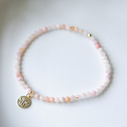 Bracelet Baby Bee Opale rose - Or