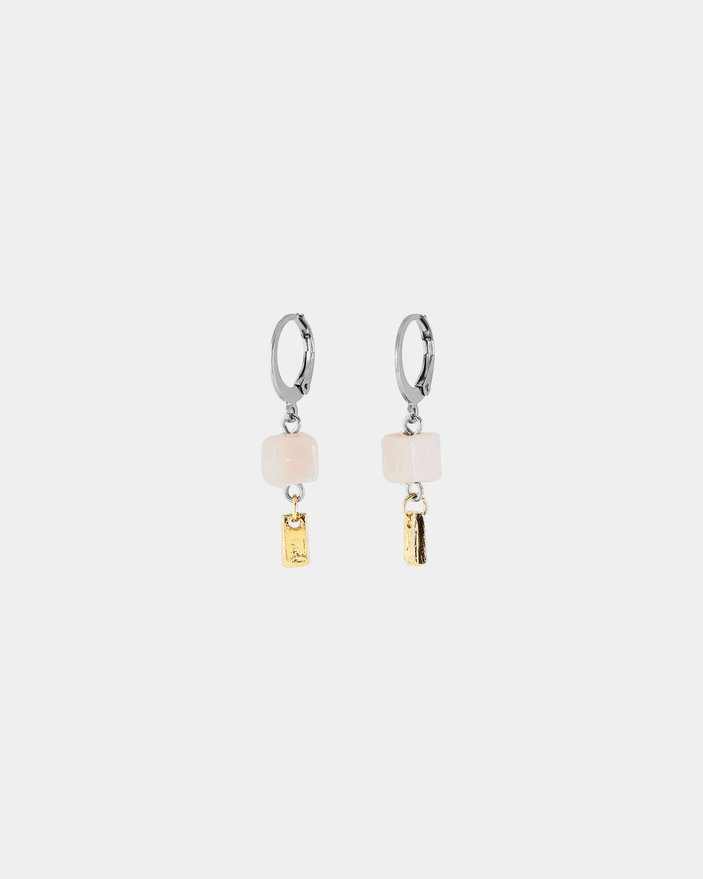 Boucles d'oreilles Cosia - Deux tons - Pivoine
