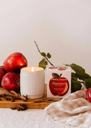 Bougie de soya réutilisable 8oz - Pommier