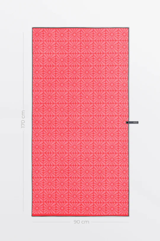 Serviette de plage en microfibre XL - Rétro bloom