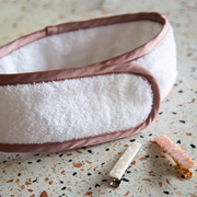 Bandeau pour cheveux en tissu éponge - Rose