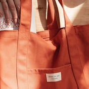 Fourre-tout en canevas - Rouge orange