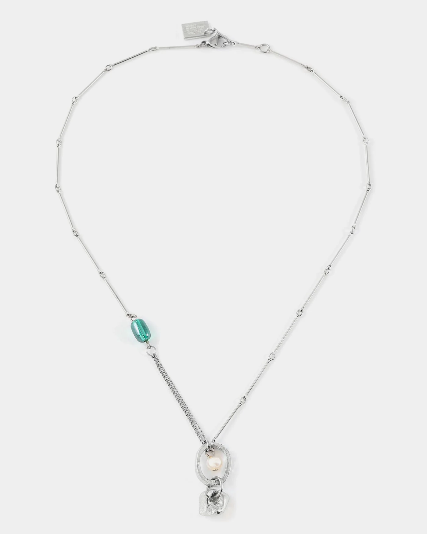 Collier Drosera - Argent - Sarcelle