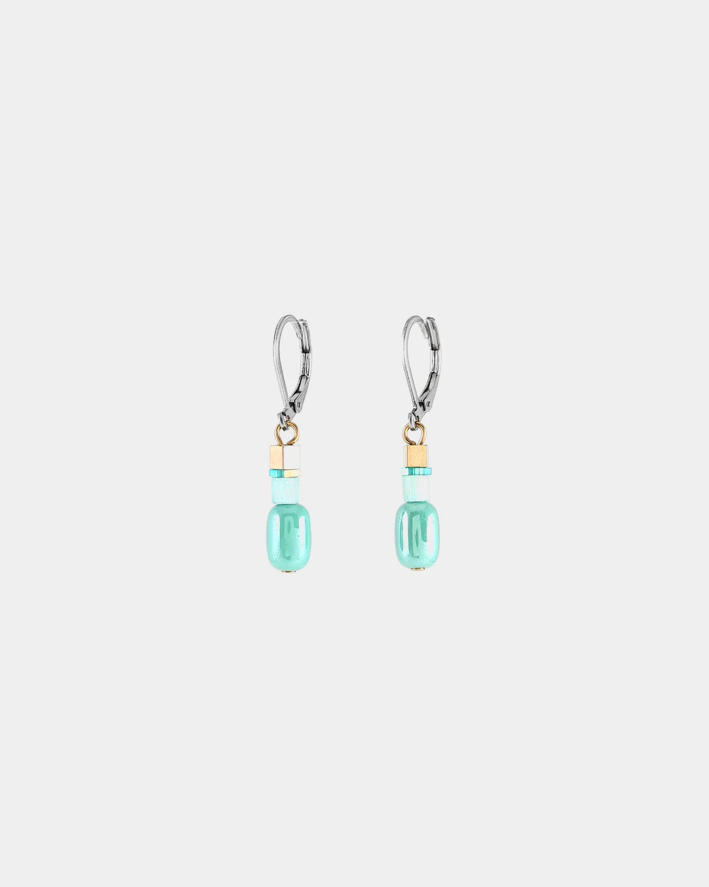 Boucles d'oreilles Clarina - Deux Tons - Sarcelle