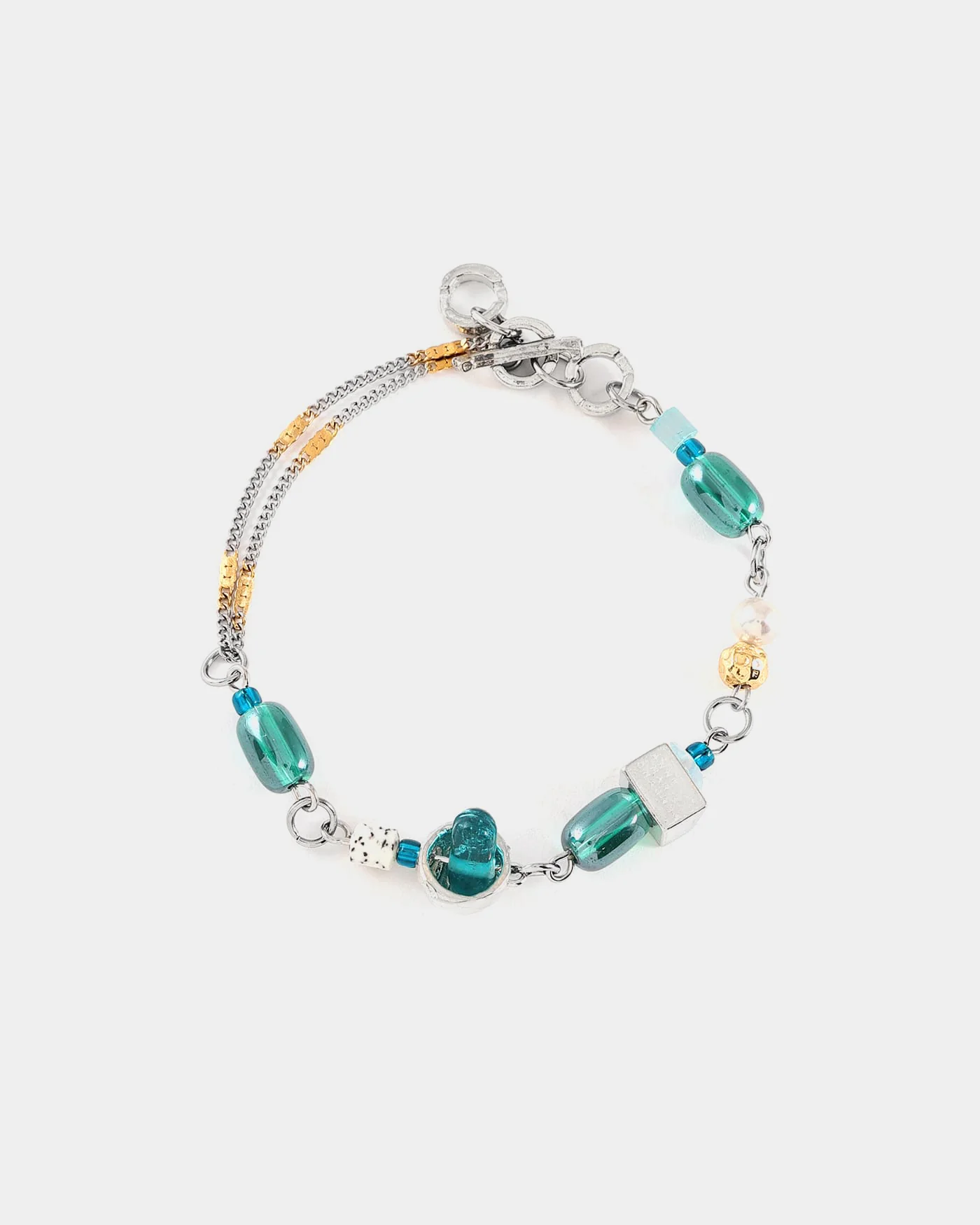 Bracelet Cymelle - Deux tons - Sarcelle