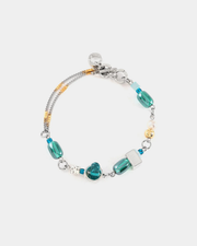 Bracelet Cymelle - Deux tons - Sarcelle