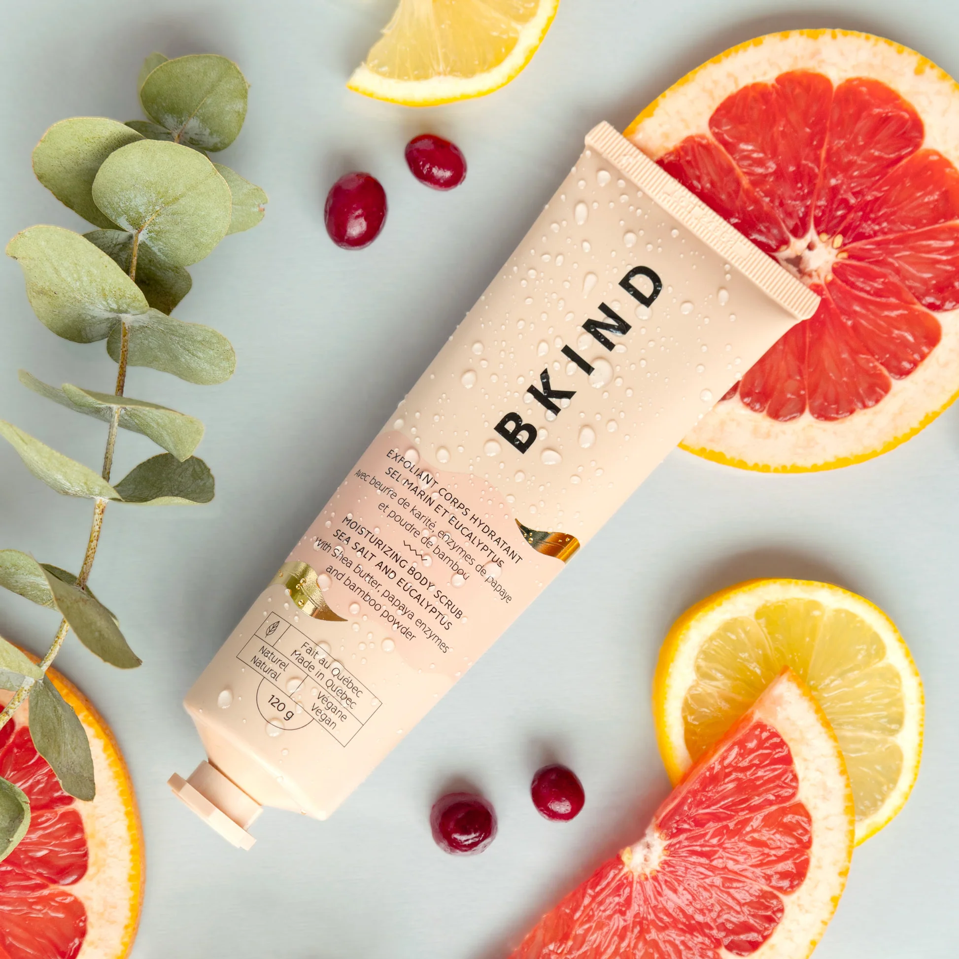 Exfoliant corporel hydratant - Sel marin et eucalyptus
