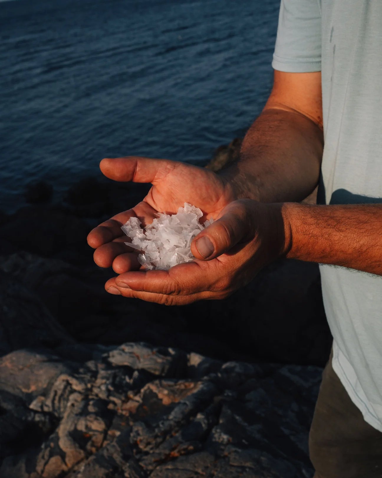 Flocons de sel de mer