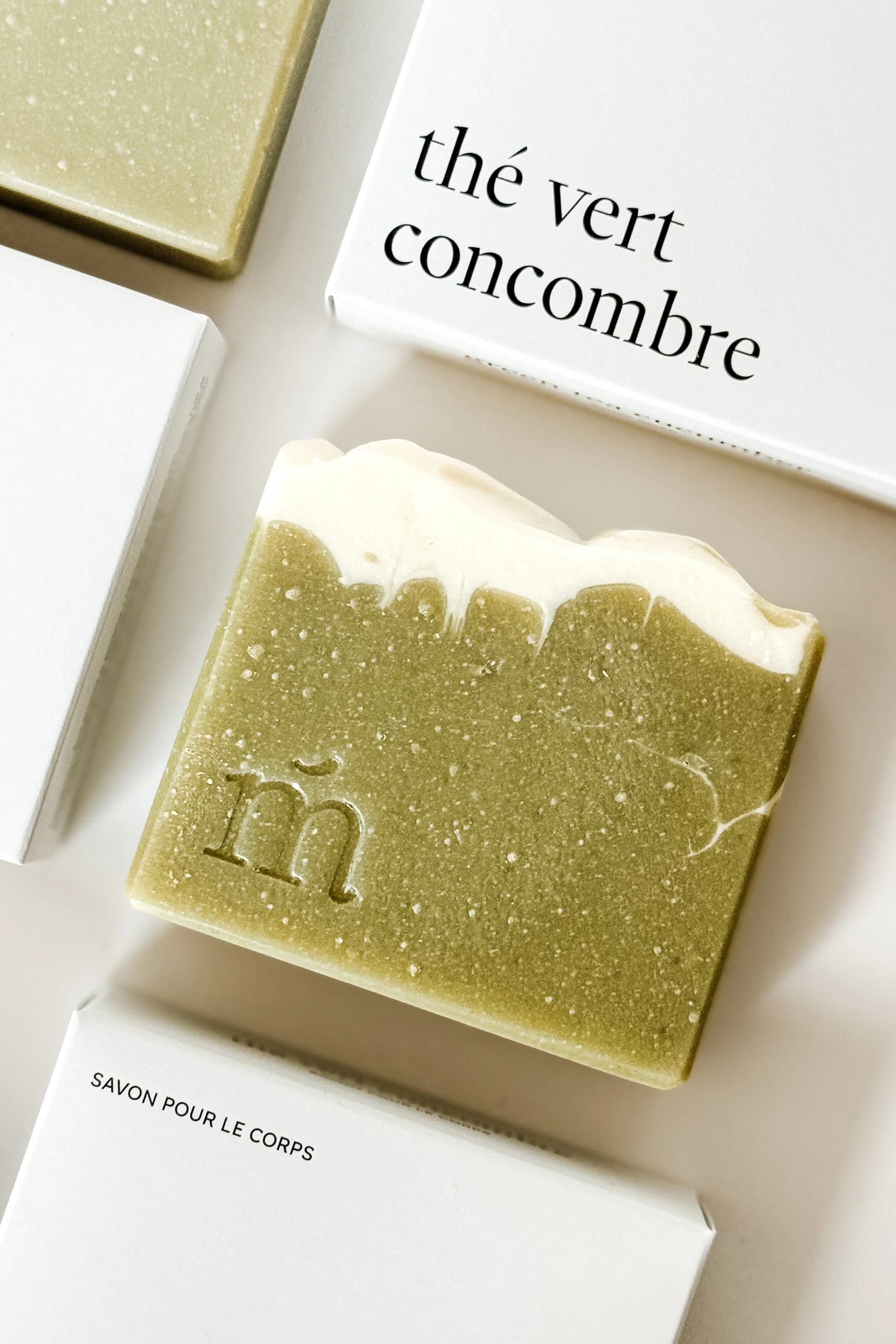 Savon en barre - Thé vert concombre