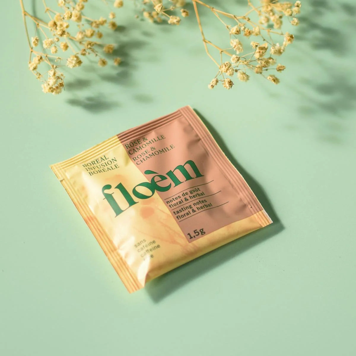 Tisane en sachet individuel - Rose et camomille