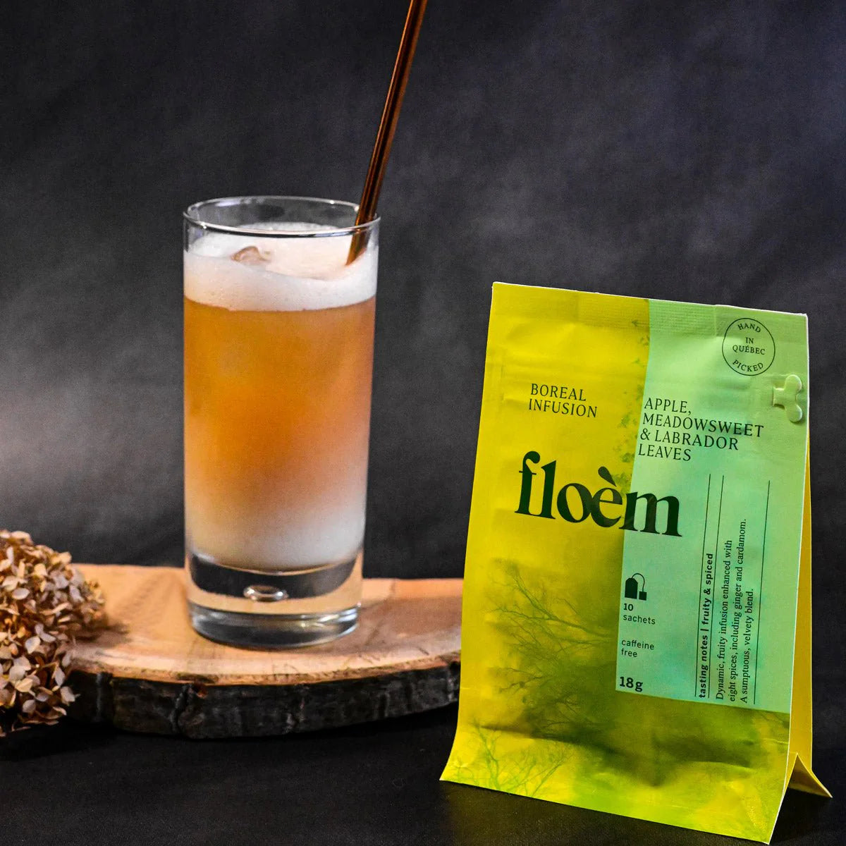 Tisane en sachets - Pomme, reine des prés & feuilles du Labrador