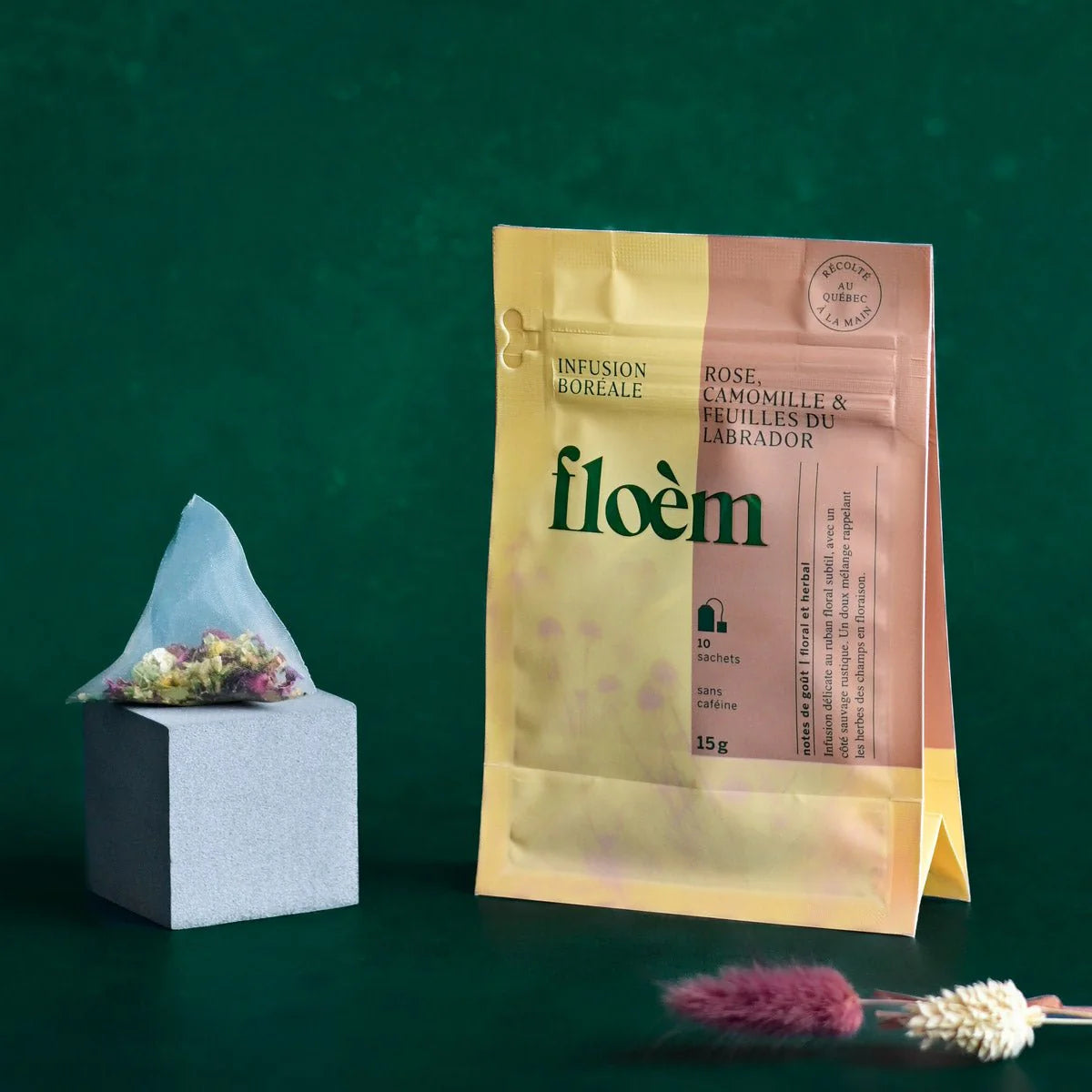 Tisane en sachets - Rose, camomille & feuilles du Labrador