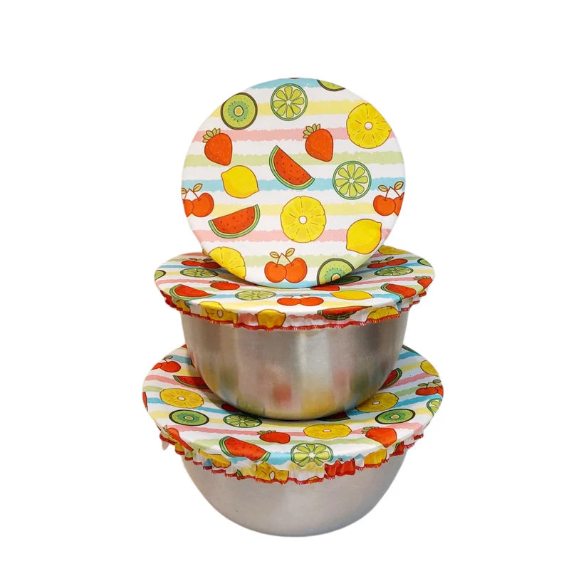Trio couvre bols réutilisables - Tutti fruitti