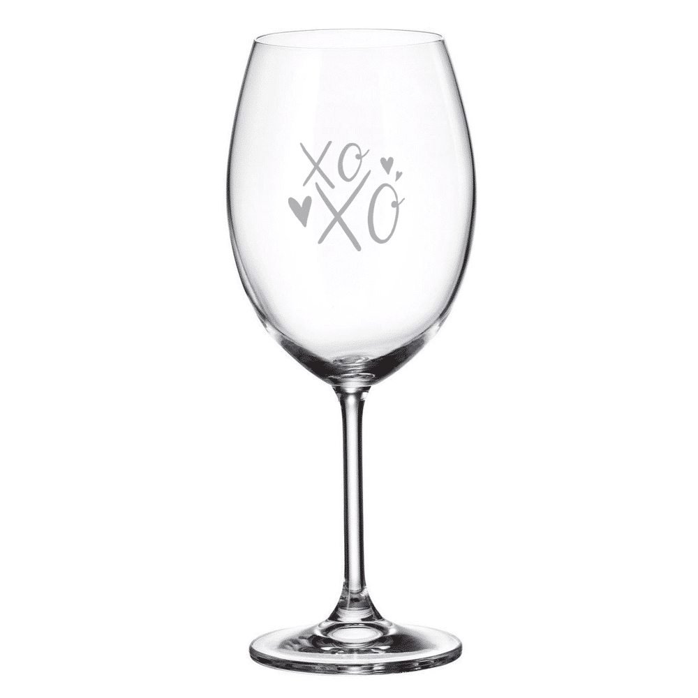 Verre gravé (vin 20 oz) - XOXO