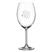 Verre gravé (vin 20 oz) - XOXO